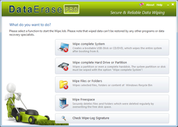 DataErase Pro screenshot