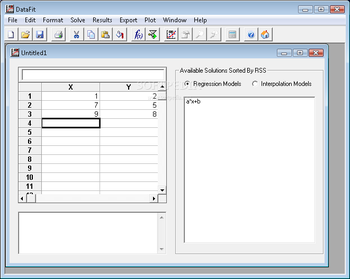 DataFit screenshot