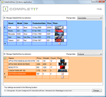 DataGridView Extension screenshot