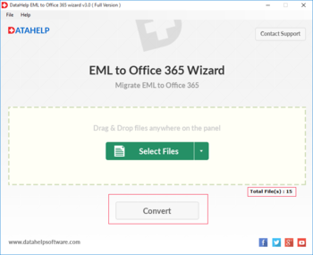 DataHelp EML to Office 365 Wizard screenshot 3
