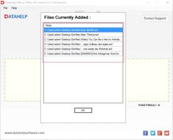 DataHelp EML to Office 365 Wizard screenshot 4