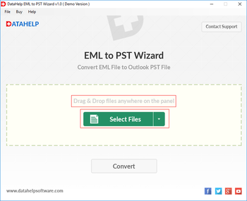 DataHelp EML to PST Wizard screenshot 2