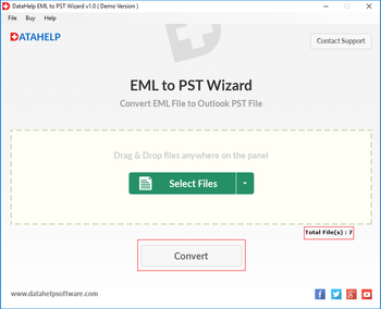 DataHelp EML to PST Wizard screenshot 3