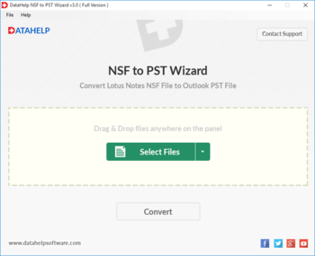 DataHelp NSF to PST Converter screenshot