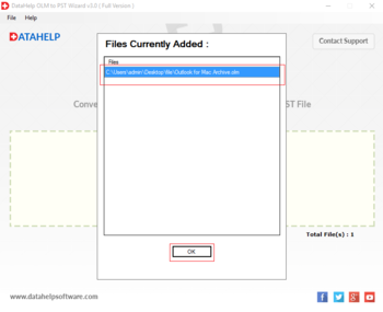 DataHelp OLM to PST Wizard screenshot 7