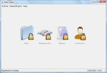 DataLocker screenshot