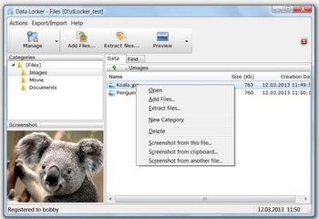 DataLocker screenshot 2