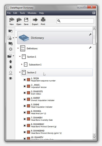 Datamagnet Dictionary screenshot
