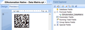 DataMatrix Generator for Crystal Reports screenshot