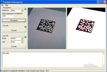 DataMatrix Recognizer screenshot 2