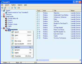 DataMPX screenshot 2