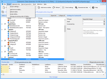 Datanamic Data Generator for MS Access screenshot 3