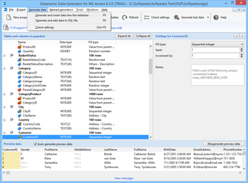 Datanamic Data Generator for MS Access screenshot 4