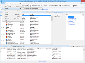 Datanamic Data Generator for MS SQL Server screenshot 2