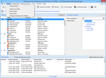 Datanamic Data Generator for MS SQL Server screenshot 3