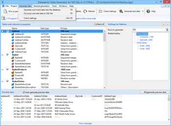 Datanamic Data Generator for MS SQL Server screenshot 4