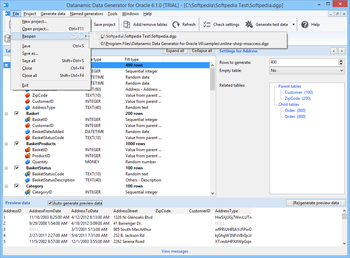 Datanamic Data Generator for Oracle screenshot 2