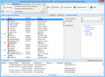 Datanamic Data Generator for Oracle screenshot 4