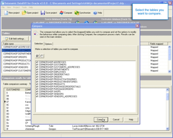 Datanamic DataDiff for Oracle screenshot