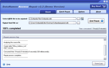 DataNumen Access Repair screenshot