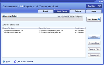 DataNumen CAB Repair (formerly Advanced CAB Repair) screenshot 2