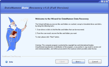 DataNumen Data Recovery screenshot 2