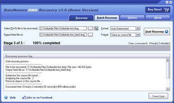 DataNumen DWG Recovery screenshot