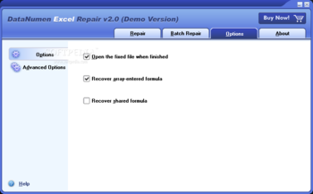 DataNumen Excel Repair screenshot 3