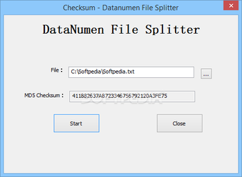 DataNumen File Splitter screenshot 4