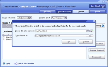 DataNumen Outlook Drive Recovery screenshot 3