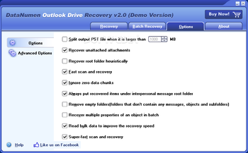 DataNumen Outlook Drive Recovery screenshot 4