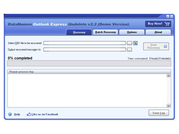 DataNumen Outlook Express Undelete screenshot