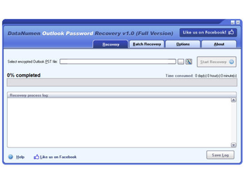 DataNumen Outlook Password Recovery screenshot