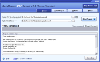 DataNumen PDF Repair (formerly Advanced PDF Repair) screenshot