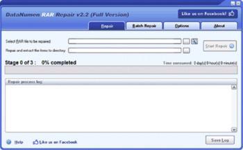 DataNumen RAR Repair screenshot