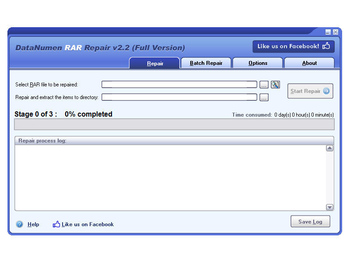 DataNumen RAR Repair screenshot