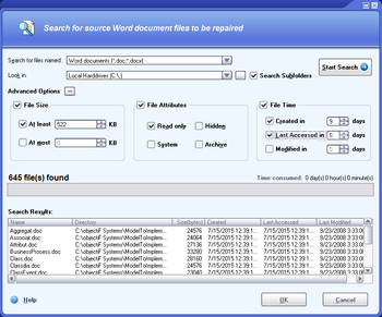 DataNumen Word Repair (formerly Advanced Word Repair) screenshot 3