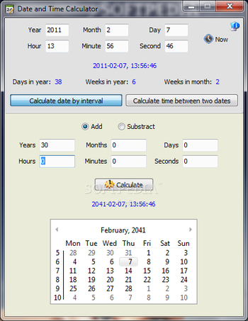 Date and Time Calculator screenshot