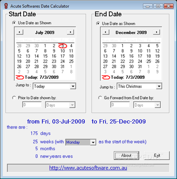 Date Calculator screenshot