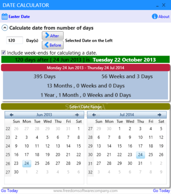 Date Calculator screenshot