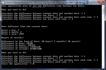 Date Difference Calculator screenshot