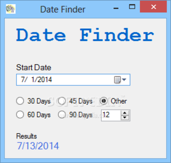 Date Finder screenshot