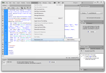 Date Insertion for Dreamweaver screenshot