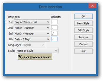 Date Insertion for Dreamweaver screenshot 2