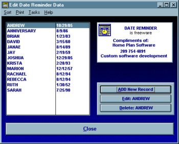 Date Reminder screenshot