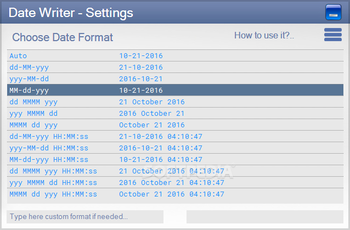 Date Writer screenshot 2