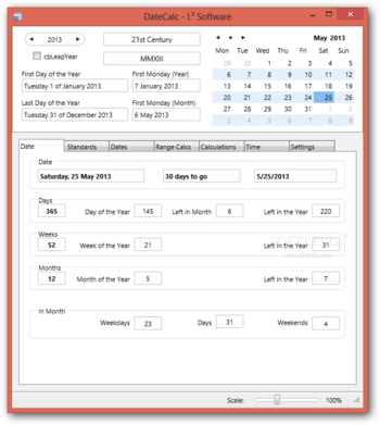 DateCalc screenshot