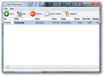 DateTime Report screenshot