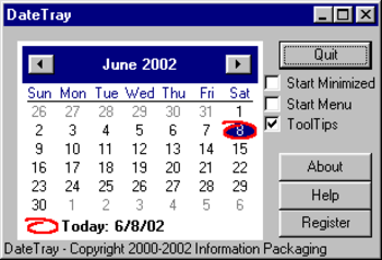 DateTray screenshot 2