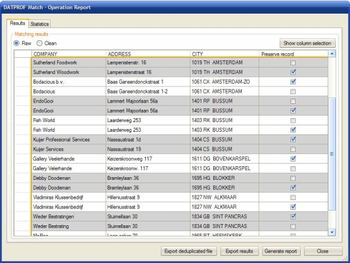 DATPROF Match screenshot